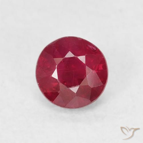 0.30ct Natural Deep Crimson Ruby, Round, SI-I1