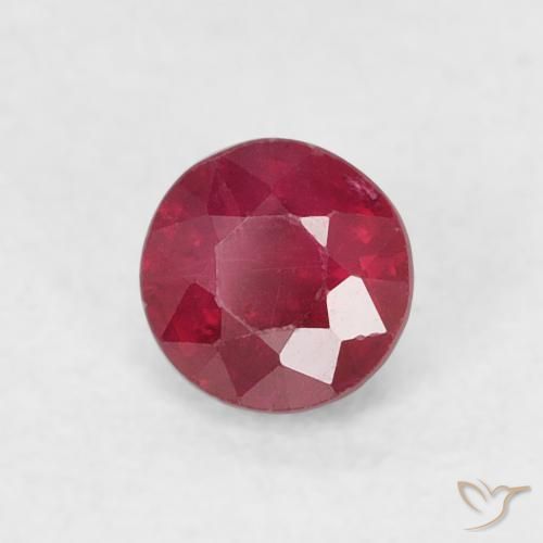 0.30 ct Red Ruby Stone, Natural Ruby in Round Facet Shape for Sale
