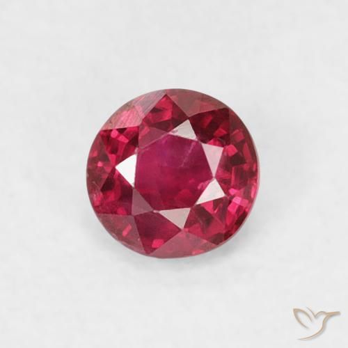 0.26ct Natural Dark Red Ruby, Round, SI-I1