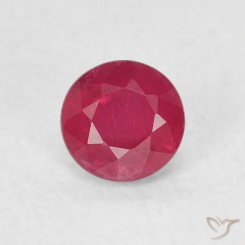 0.30ct Natural Reddish Pink Ruby, Round, SI-I1