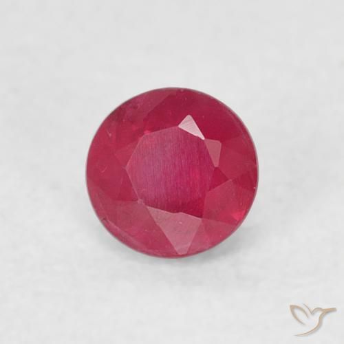 0.30 ct Red Ruby Stone, Natural Ruby in Round Facet Shape for Sale