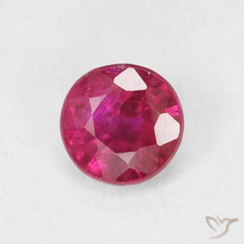 0.28ct Natural Light Red Ruby, Round, SI-I1