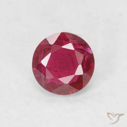 0.19ct Natural Deep Red Ruby, Round, SI-I1