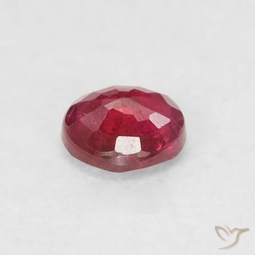 Ruby Gemstone in 3.5 mm (calibrated) Size for Sale, Ruby Stone in Deep Red Color