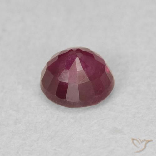 Ruby Gemstone in 3.8 mm Size for Sale, Ruby Stone in Deep Red Color