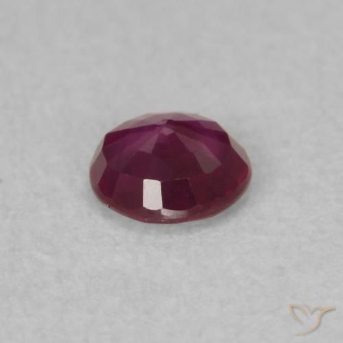Ruby Gemstone in 3.8 mm Size for Sale, Ruby Stone in Reddish Purple Color