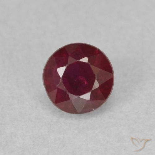 0.37ct Natural Wine Red Ruby, Round, SI