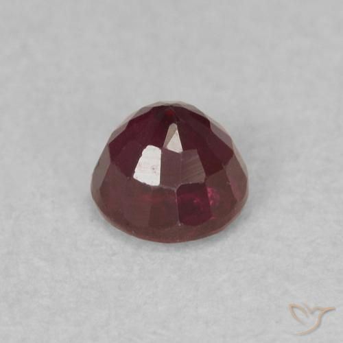 Ruby Gemstone in 3.7 mm Size for Sale, Ruby Stone in Wine Red Color