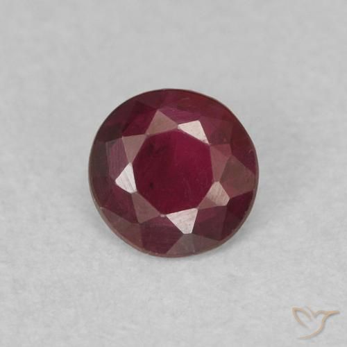 0.26ct Natural Wine Red Ruby, Round, SI