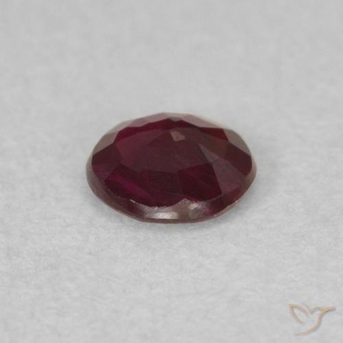 Ruby Gemstone in 4 mm (calibrated) Size for Sale, Ruby Stone in Wine Red Color
