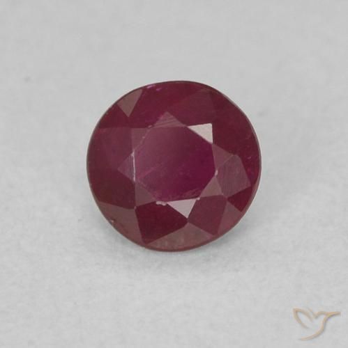 0.24 ct Red Ruby Stone, Natural Ruby in Round Facet Shape for Sale