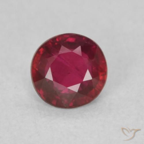 0.28ct Natural Medium Red Ruby, Round, SI