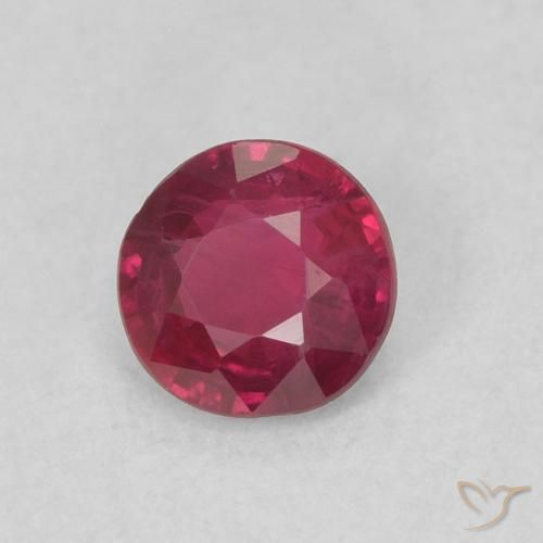 0.29 ct Red Ruby Stone, Natural Ruby in Round Facet Shape for Sale