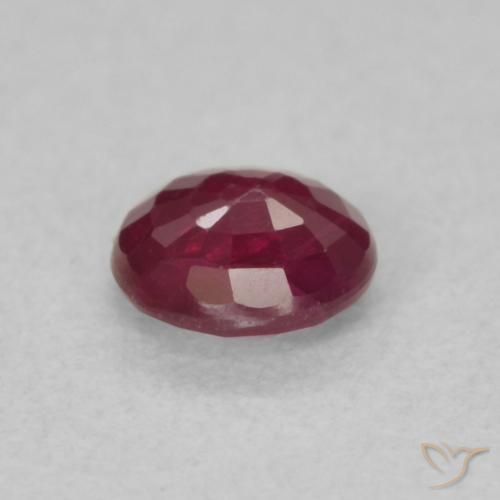 Ruby Gemstone in 4 mm (calibrated) Size for Sale, Ruby Stone in Wine Red Color