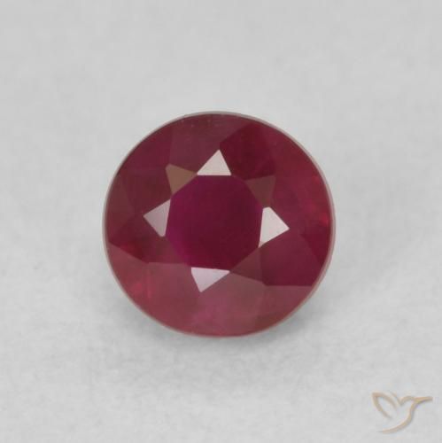 0.40ct Natural Medium Red Ruby, Round, SI