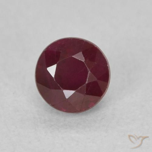 0.36ct Natural Deep Red Ruby, Round, SI