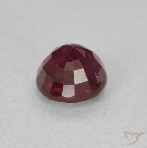 Ruby Gemstone in 3.7 mm Size for Sale, Ruby Stone in Deep Red Color