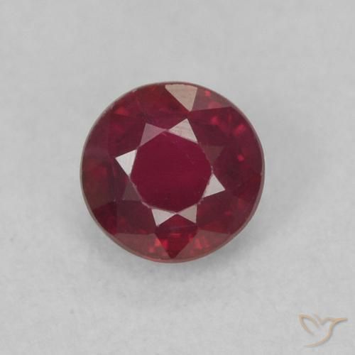 0.37ct Natural Medium Red Ruby, Round, SI