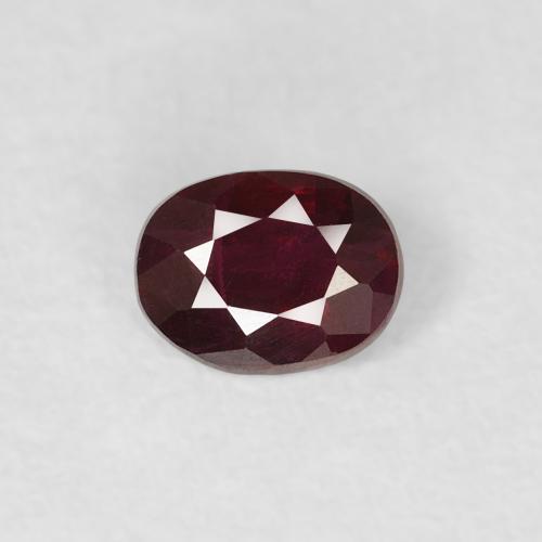0.39ct Natural Dark Red Ruby, Oval, VS
