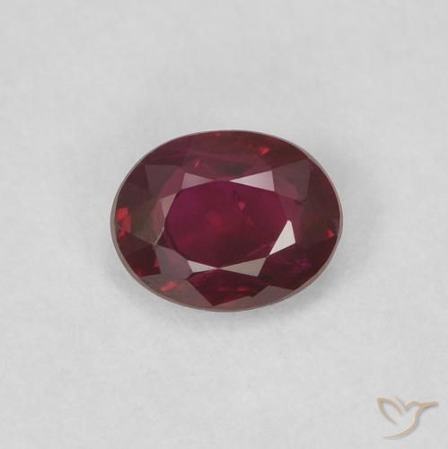 0.39ct Natural Deep Red Ruby, Oval, VS