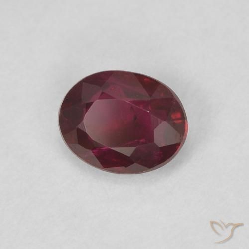 0.39 ct Red Ruby Stone, Natural Ruby in Oval Facet Shape for Sale
