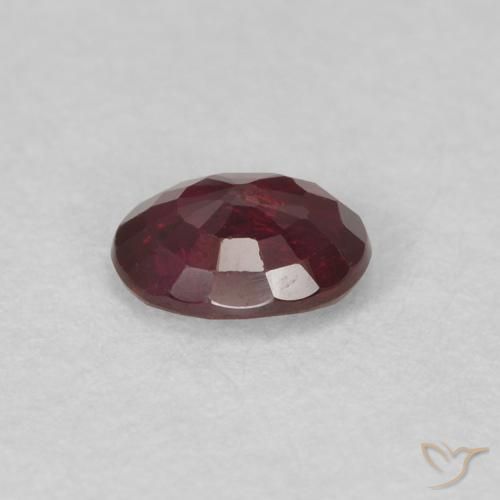 Ruby Gemstone in 4.9 x 3.8 mm Size for Sale, Ruby Stone in Deep Red Color