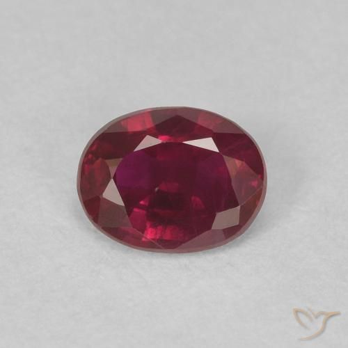 0.41ct Natural Deep Red Ruby, Oval, VS
