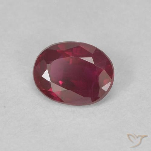0.41 ct Red Ruby Stone, Natural Ruby in Oval Facet Shape for Sale