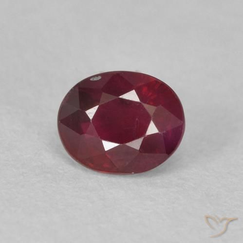 0.53ct Natural Wine Red Ruby, Oval, VS