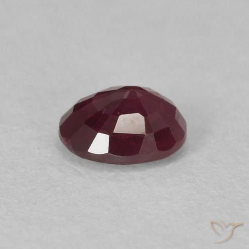 Ruby Gemstone in 5 x 4 mm (calibrated) Size for Sale, Ruby Stone in Wine Red Color