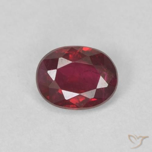 0.43ct Natural Deep Red Ruby, Oval, VS