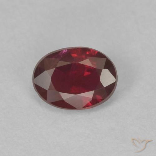 0.39ct Natural Deep Red Ruby, Oval, VS