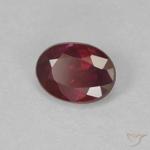 0.39 ct Red Ruby Stone, Natural Ruby in Oval Facet Shape for Sale