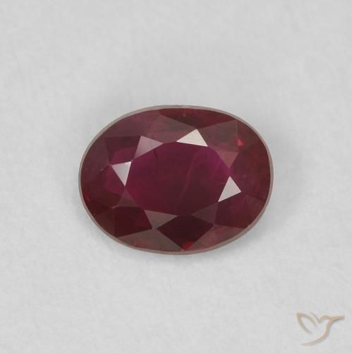 0.42ct Natural Deep Red Ruby, Oval, VS