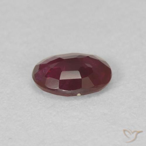 Ruby Gemstone in 5.2 x 4 mm Size for Sale, Ruby Stone in Deep Red Color