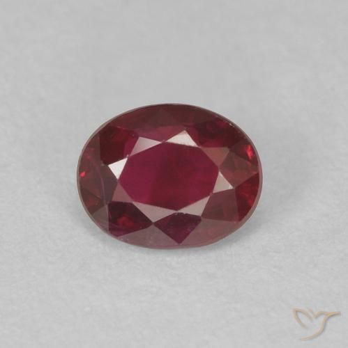 0.46ct Natural Deep Red Ruby, Oval, VS