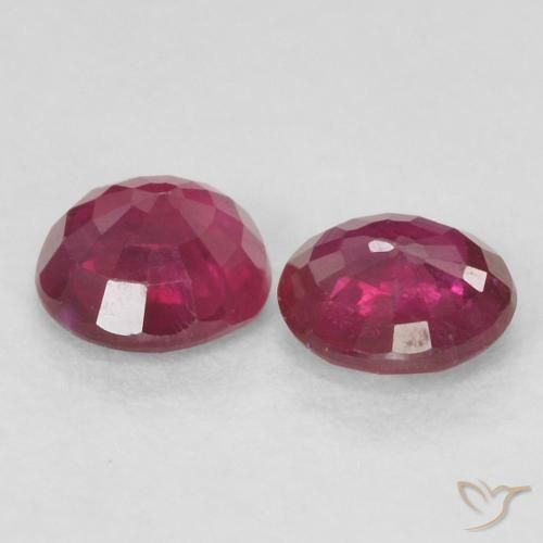 Ruby Gemstones in 4 mm (calibrated) Size for Sale, Ruby Stones in Deep Red Color