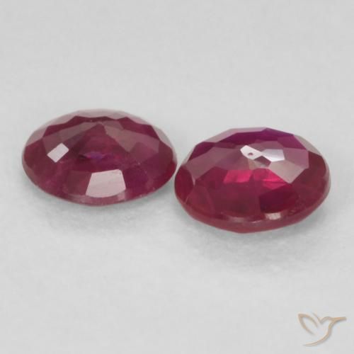 Ruby Gemstones in 4 mm (calibrated) Size for Sale, Ruby Stones in Deep Red Color