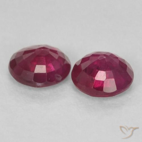 Ruby Gemstones in 3.8 mm Size for Sale, Ruby Stones in Deep Red Color