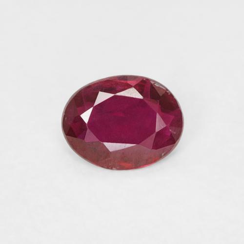 0.26ct Natural Deep Red Ruby, Oval, VVS-VS