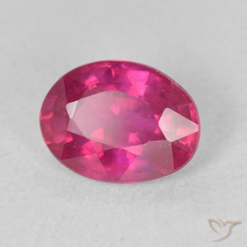 1.62 ct Red Ruby Stone, Natural Ruby in Oval Facet Shape for Sale