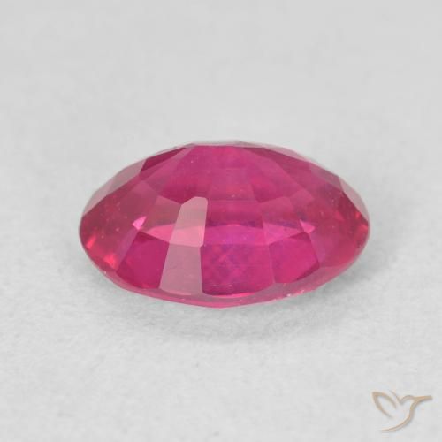Ruby Gemstone in 8 x 6 mm (calibrated) Size for Sale, Ruby Stone in Pinkish Red Color
