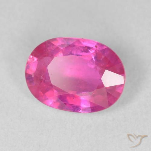 1.50 ct Pink Ruby Stone, Natural Ruby in Oval Facet Shape for Sale