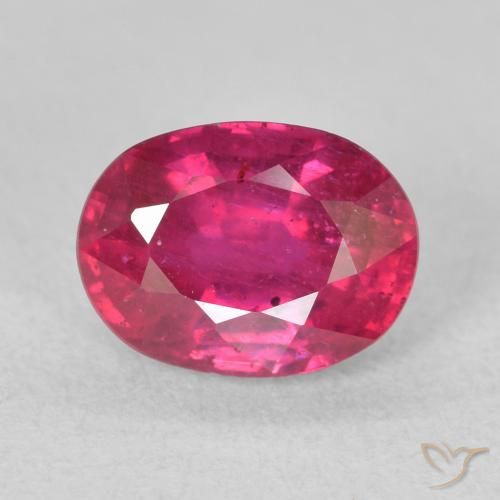 2.11ct Natural Light Red Ruby, Oval, VS