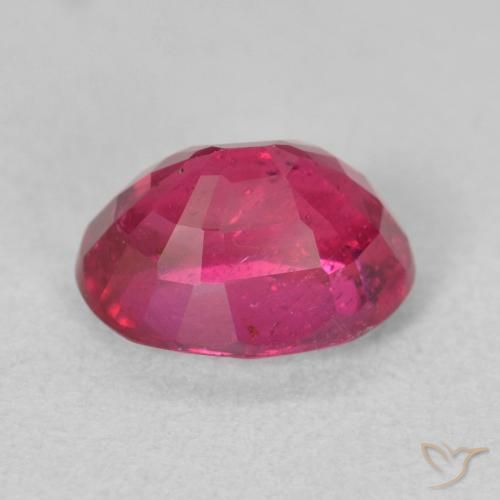 Ruby Gemstone in 8 x 6 mm (calibrated) Size for Sale, Ruby Stone in Light Red Color