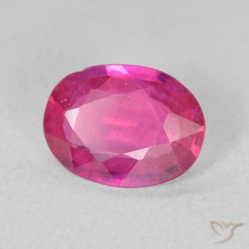 1.16 ct Pink Ruby Stone, Natural Ruby in Oval Facet Shape for Sale