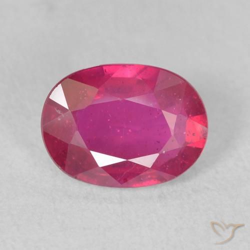 1.49ct Natural Light Red Ruby, Oval, VS