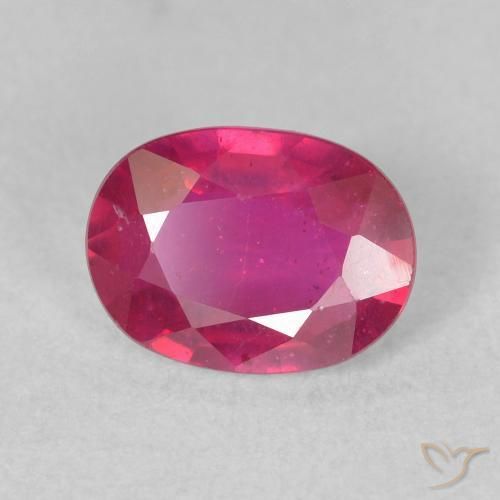 1.49 ct Red Ruby Stone, Natural Ruby in Oval Facet Shape for Sale