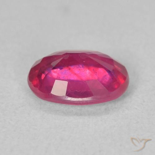 Ruby Gemstone in 8 x 6 mm (calibrated) Size for Sale, Ruby Stone in Light Red Color