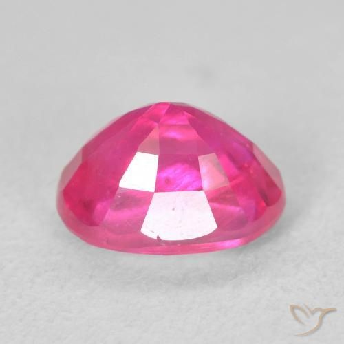 Ruby Gemstone in 8 x 6 mm (calibrated) Size for Sale, Ruby Stone in Deep Magenta Color